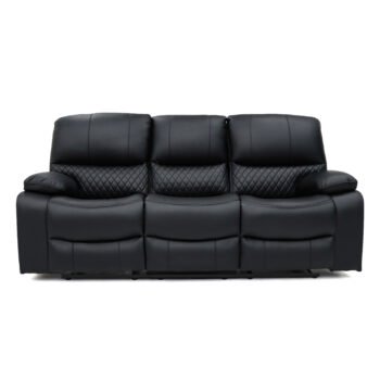 Orla Recliner Sofa Black 3 Seater