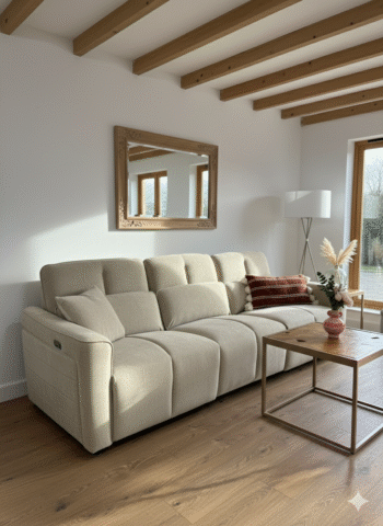 Soho Recliner Sofa Beige 3 Seater